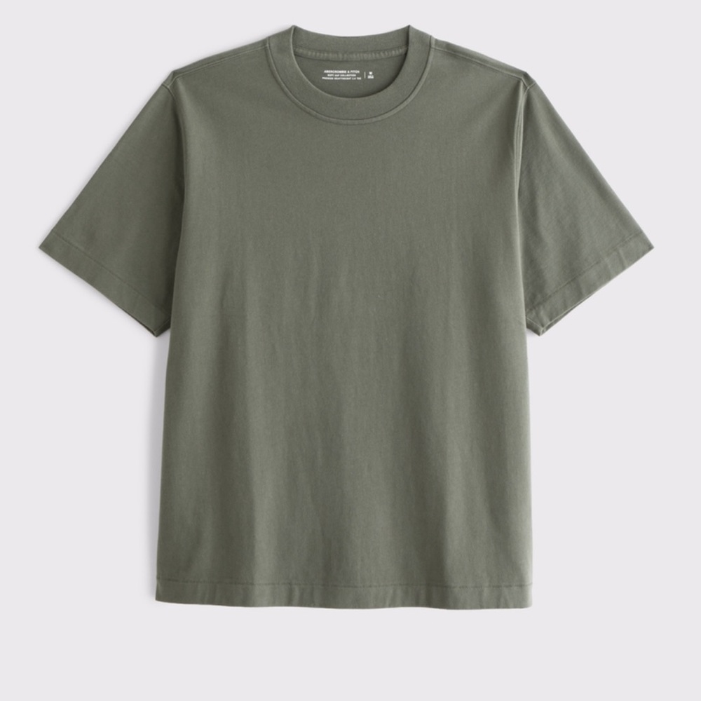 Abercromie and Fitch Olive Green Men's T-Shirt Size Large